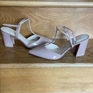 NWOT Nine West Pinkish/beige Heeled Sandals with Block Heel